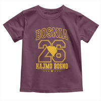 Lets Go Bosnia 2026 Hajmo Bosno Vintage Varsity Sports Style Toddler T Shirt Bosnia Herzegovina Map Soccer Lover Football Fan
