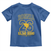 Lets Go Bosnia 2026 Hajmo Bosno Vintage Varsity Sports Style Toddler T Shirt Bosnia Herzegovina Map Soccer Lover Football Fan