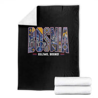Lets Go Bosnia Heritage Hajmo Bosno Cultural Mosaic Pattern Throw Blanket Bosnia Herzegovina Map Soccer Lover Football Fan