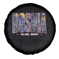 Lets Go Bosnia Heritage Hajmo Bosno Cultural Mosaic Pattern Spare Tire Cover Bosnia Herzegovina Map Soccer Lover Football Fan