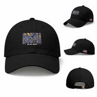 Lets Go Bosnia Heritage Hajmo Bosno Cultural Mosaic Pattern Baseball Cap Bosnia Herzegovina Map Soccer Lover Football Fan