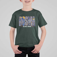 Lets Go Bosnia Heritage Hajmo Bosno Cultural Mosaic Pattern T Shirt For Kid Bosnia Herzegovina Map Soccer Lover Football Fan