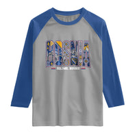 Lets Go Bosnia Heritage Hajmo Bosno Cultural Mosaic Pattern Raglan Shirt Bosnia Herzegovina Map Soccer Lover Football Fan