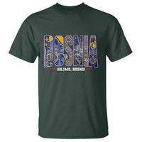 Lets Go Bosnia Heritage Hajmo Bosno Cultural Mosaic Pattern T Shirt Bosnia Herzegovina Map Soccer Lover Football Fan