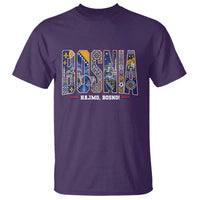 Lets Go Bosnia Heritage Hajmo Bosno Cultural Mosaic Pattern T Shirt Bosnia Herzegovina Map Soccer Lover Football Fan