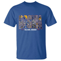 Lets Go Bosnia Heritage Hajmo Bosno Cultural Mosaic Pattern T Shirt Bosnia Herzegovina Map Soccer Lover Football Fan