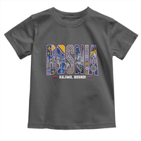 Lets Go Bosnia Heritage Hajmo Bosno Cultural Mosaic Pattern Toddler T Shirt Bosnia Herzegovina Map Soccer Lover Football Fan