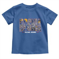Lets Go Bosnia Heritage Hajmo Bosno Cultural Mosaic Pattern Toddler T Shirt Bosnia Herzegovina Map Soccer Lover Football Fan