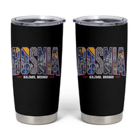Lets Go Bosnia Heritage Hajmo Bosno Cultural Mosaic Pattern Tumbler Cup Bosnia Herzegovina Map Soccer Lover Football Fan
