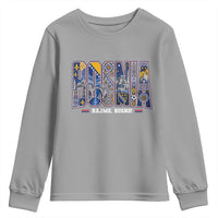 Lets Go Bosnia Heritage Hajmo Bosno Cultural Mosaic Pattern Youth Sweatshirt Bosnia Herzegovina Map Soccer Lover Football Fan
