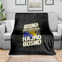 Lets Go Bosnia Herzegovina Hajmo Bosno Dragon Shield Throw Blanket Soccer Team Pride Football Fan Heritage