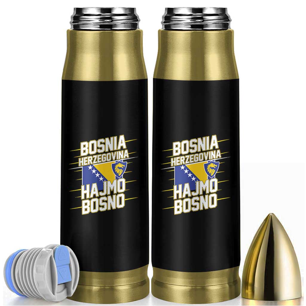 Lets Go Bosnia Herzegovina Hajmo Bosno Dragon Shield Bullet Tumbler Soccer Team Pride Football Fan Heritage