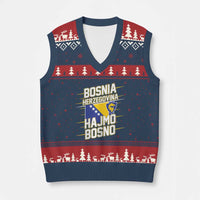 Lets Go Bosnia Herzegovina Hajmo Bosno Dragon Shield V-Neck Knit Sweater Vest Soccer Team Pride Football Fan Heritage