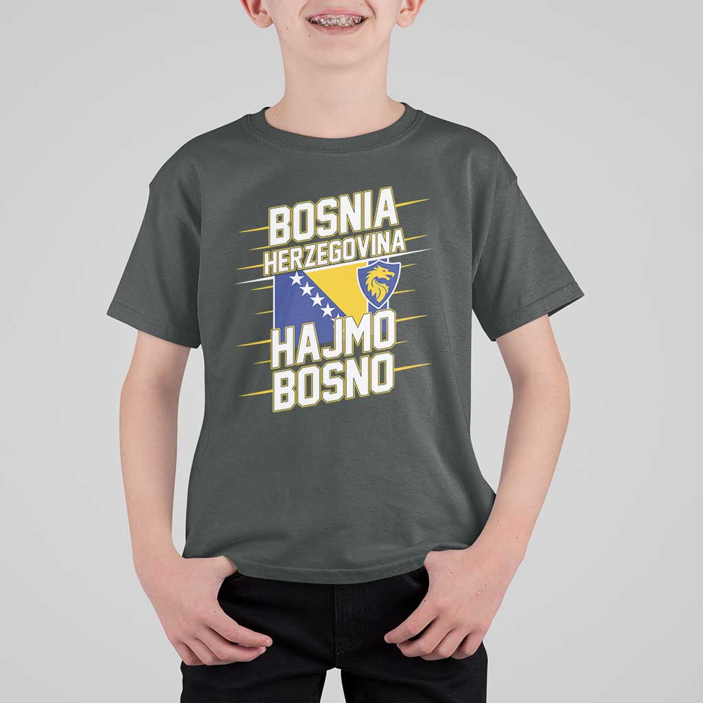 Lets Go Bosnia Herzegovina Hajmo Bosno Dragon Shield T Shirt For Kid Soccer Team Pride Football Fan Heritage