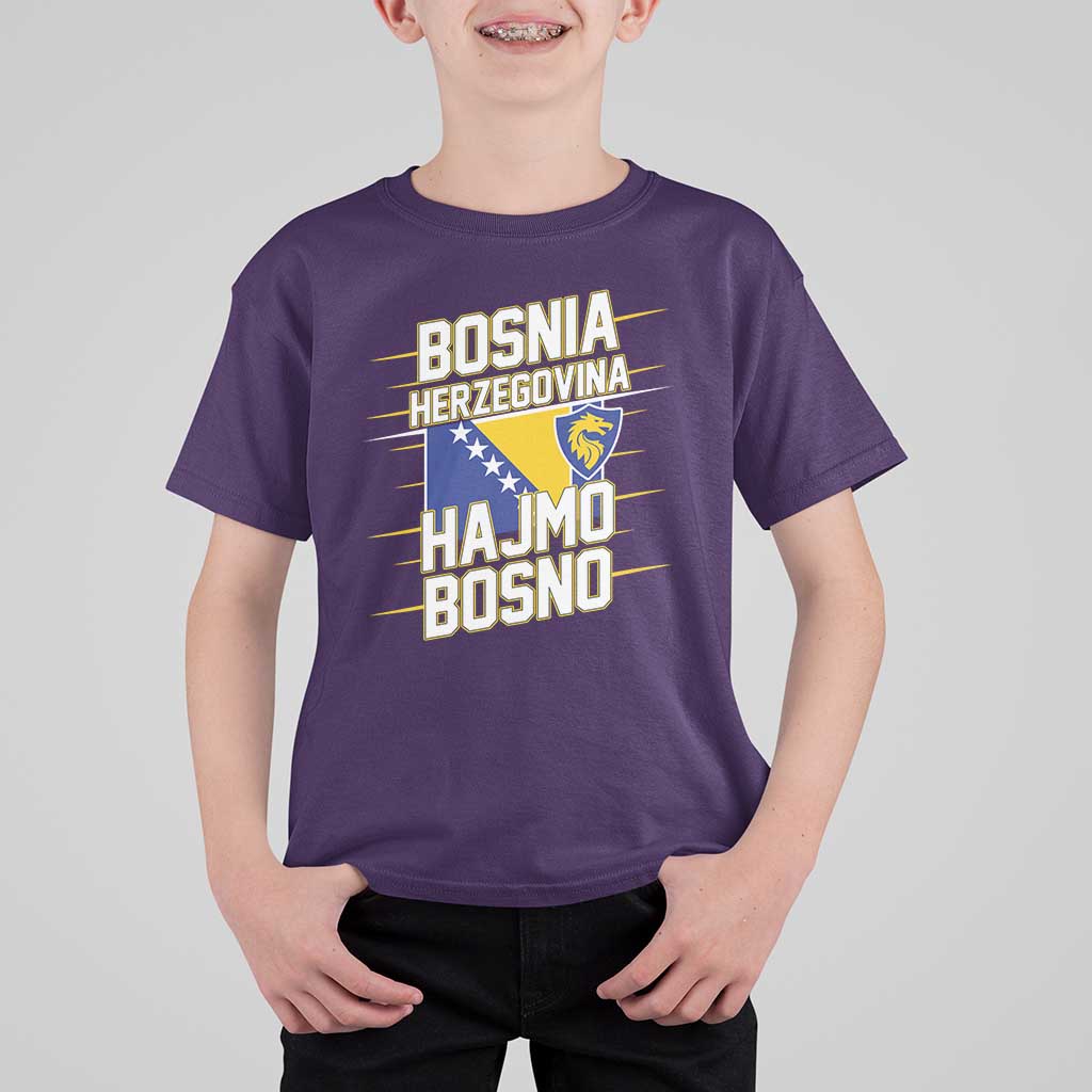 Lets Go Bosnia Herzegovina Hajmo Bosno Dragon Shield T Shirt For Kid Soccer Team Pride Football Fan Heritage