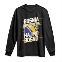 Lets Go Bosnia Herzegovina Hajmo Bosno Dragon Shield Long Sleeve Shirt Soccer Team Pride Football Fan Heritage