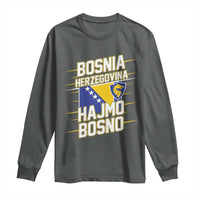 Lets Go Bosnia Herzegovina Hajmo Bosno Dragon Shield Long Sleeve Shirt Soccer Team Pride Football Fan Heritage