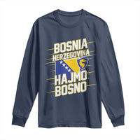 Lets Go Bosnia Herzegovina Hajmo Bosno Dragon Shield Long Sleeve Shirt Soccer Team Pride Football Fan Heritage