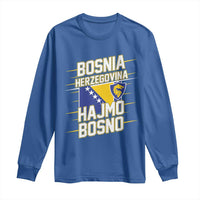 Lets Go Bosnia Herzegovina Hajmo Bosno Dragon Shield Long Sleeve Shirt Soccer Team Pride Football Fan Heritage