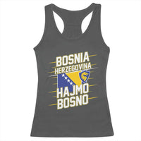 Lets Go Bosnia Herzegovina Hajmo Bosno Dragon Shield Racerback Tank Top Soccer Team Pride Football Fan Heritage