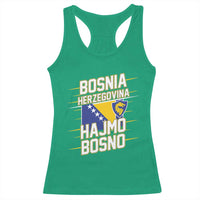Lets Go Bosnia Herzegovina Hajmo Bosno Dragon Shield Racerback Tank Top Soccer Team Pride Football Fan Heritage