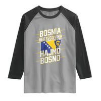 Lets Go Bosnia Herzegovina Hajmo Bosno Dragon Shield Raglan Shirt Soccer Team Pride Football Fan Heritage
