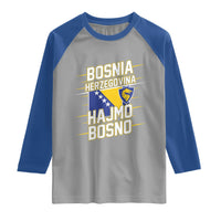 Lets Go Bosnia Herzegovina Hajmo Bosno Dragon Shield Raglan Shirt Soccer Team Pride Football Fan Heritage