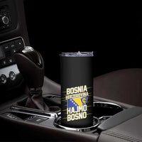 Lets Go Bosnia Herzegovina Hajmo Bosno Dragon Shield Skinny Tumbler Soccer Team Pride Football Fan Heritage