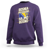 Lets Go Bosnia Herzegovina Hajmo Bosno Dragon Shield Sweatshirt Soccer Team Pride Football Fan Heritage