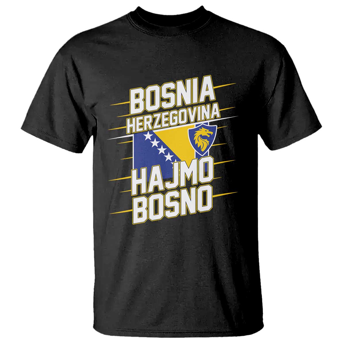 Lets Go Bosnia Herzegovina Hajmo Bosno Dragon Shield T Shirt Soccer Team Pride Football Fan Heritage