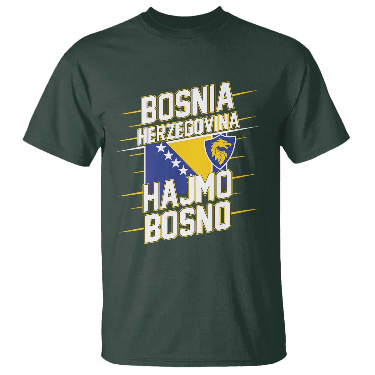 Lets Go Bosnia Herzegovina Hajmo Bosno Dragon Shield T Shirt Soccer Team Pride Football Fan Heritage