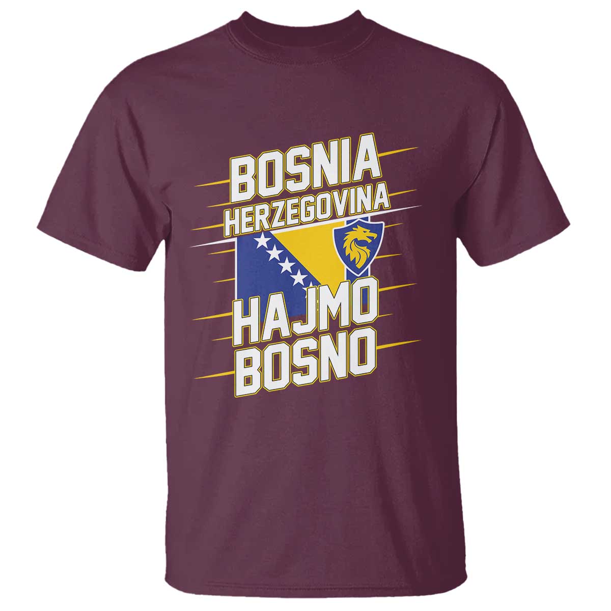 Lets Go Bosnia Herzegovina Hajmo Bosno Dragon Shield T Shirt Soccer Team Pride Football Fan Heritage