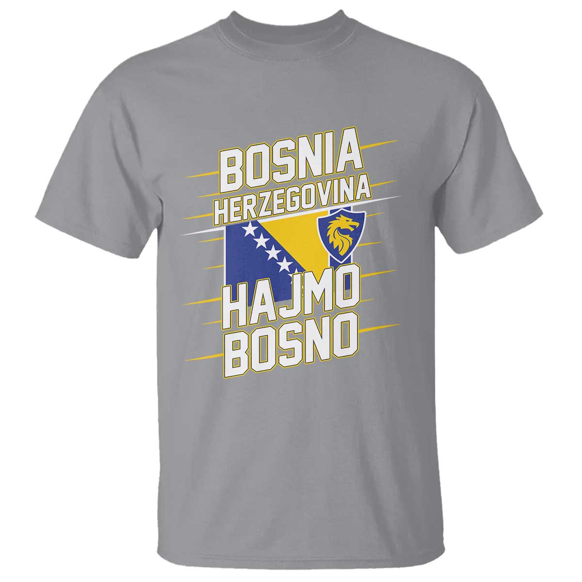 Lets Go Bosnia Herzegovina Hajmo Bosno Dragon Shield T Shirt Soccer Team Pride Football Fan Heritage