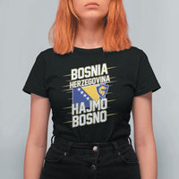 Lets Go Bosnia Herzegovina Hajmo Bosno Dragon Shield T Shirt For Women Soccer Team Pride Football Fan Heritage