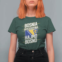 Lets Go Bosnia Herzegovina Hajmo Bosno Dragon Shield T Shirt For Women Soccer Team Pride Football Fan Heritage