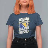 Lets Go Bosnia Herzegovina Hajmo Bosno Dragon Shield T Shirt For Women Soccer Team Pride Football Fan Heritage