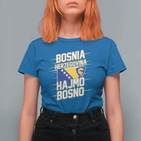 Lets Go Bosnia Herzegovina Hajmo Bosno Dragon Shield T Shirt For Women Soccer Team Pride Football Fan Heritage