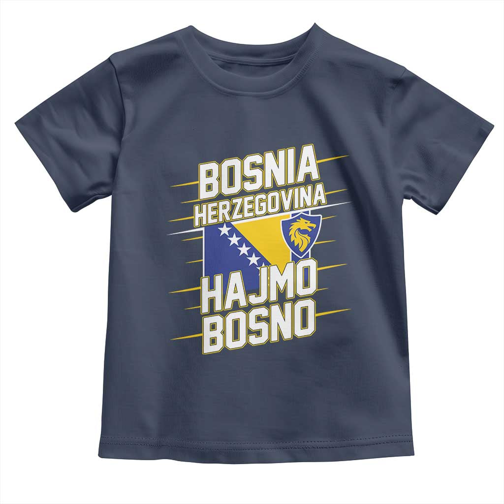 Lets Go Bosnia Herzegovina Hajmo Bosno Dragon Shield Toddler T Shirt Soccer Team Pride Football Fan Heritage