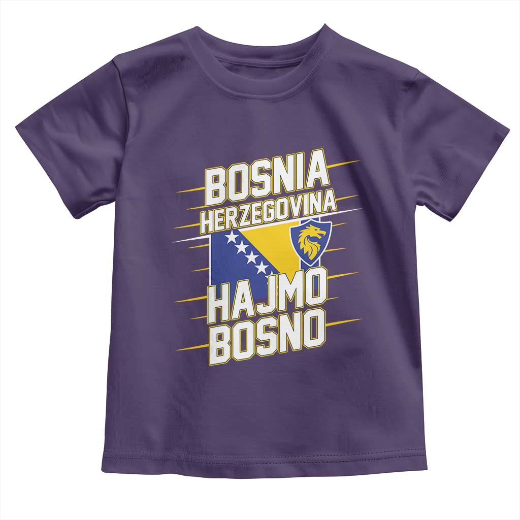 Lets Go Bosnia Herzegovina Hajmo Bosno Dragon Shield Toddler T Shirt Soccer Team Pride Football Fan Heritage