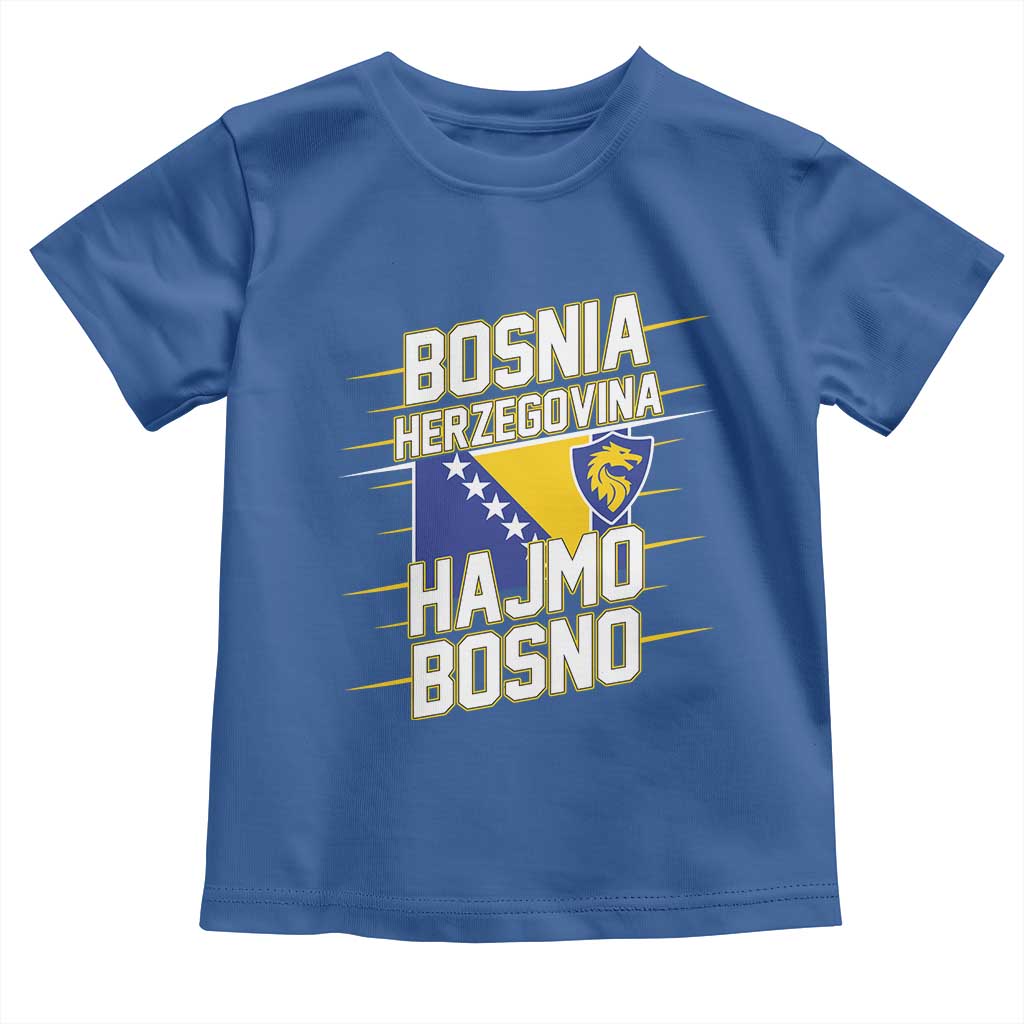 Lets Go Bosnia Herzegovina Hajmo Bosno Dragon Shield Toddler T Shirt Soccer Team Pride Football Fan Heritage