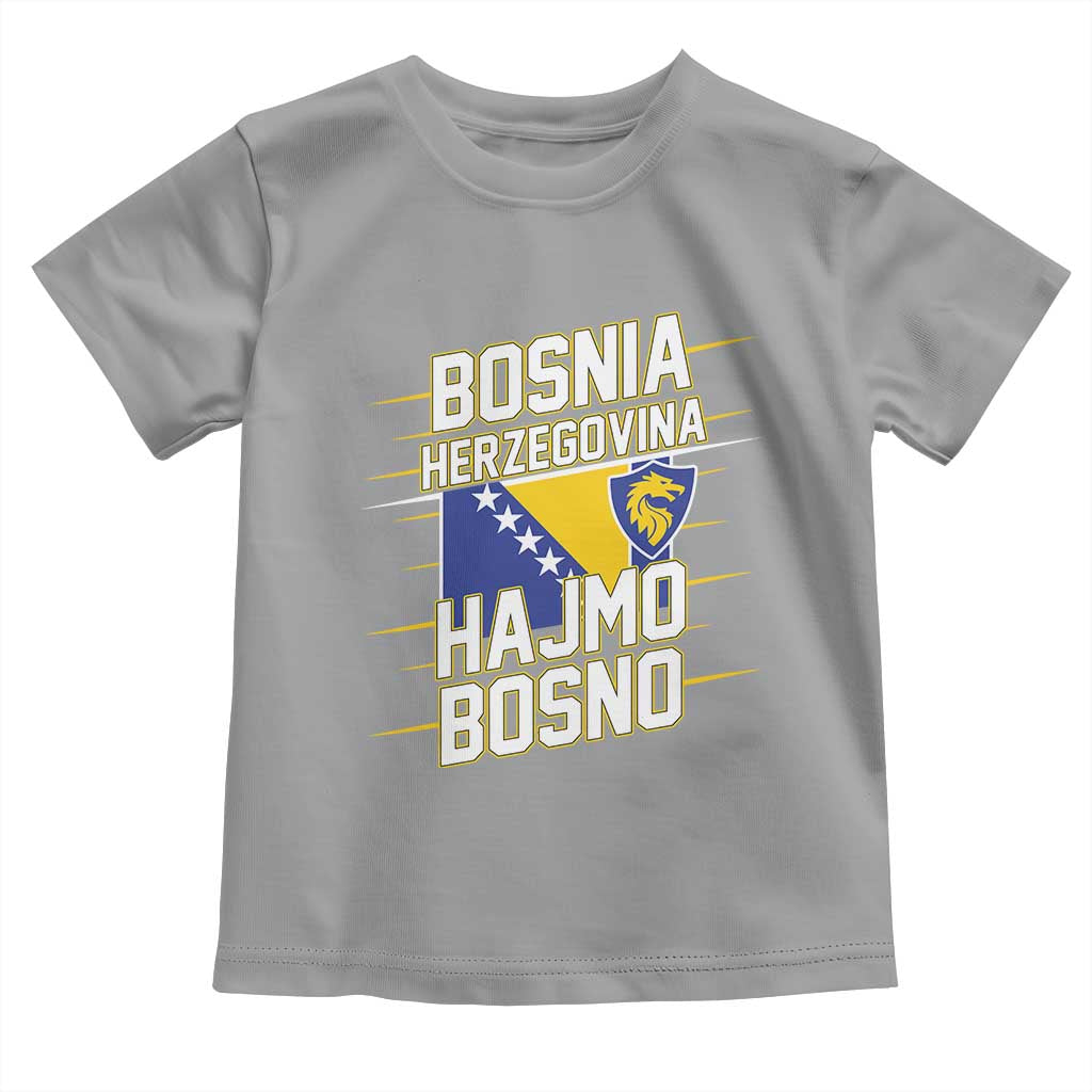 Lets Go Bosnia Herzegovina Hajmo Bosno Dragon Shield Toddler T Shirt Soccer Team Pride Football Fan Heritage