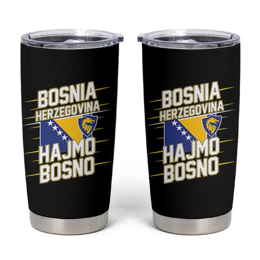 Lets Go Bosnia Herzegovina Hajmo Bosno Dragon Shield Tumbler Cup Soccer Team Pride Football Fan Heritage