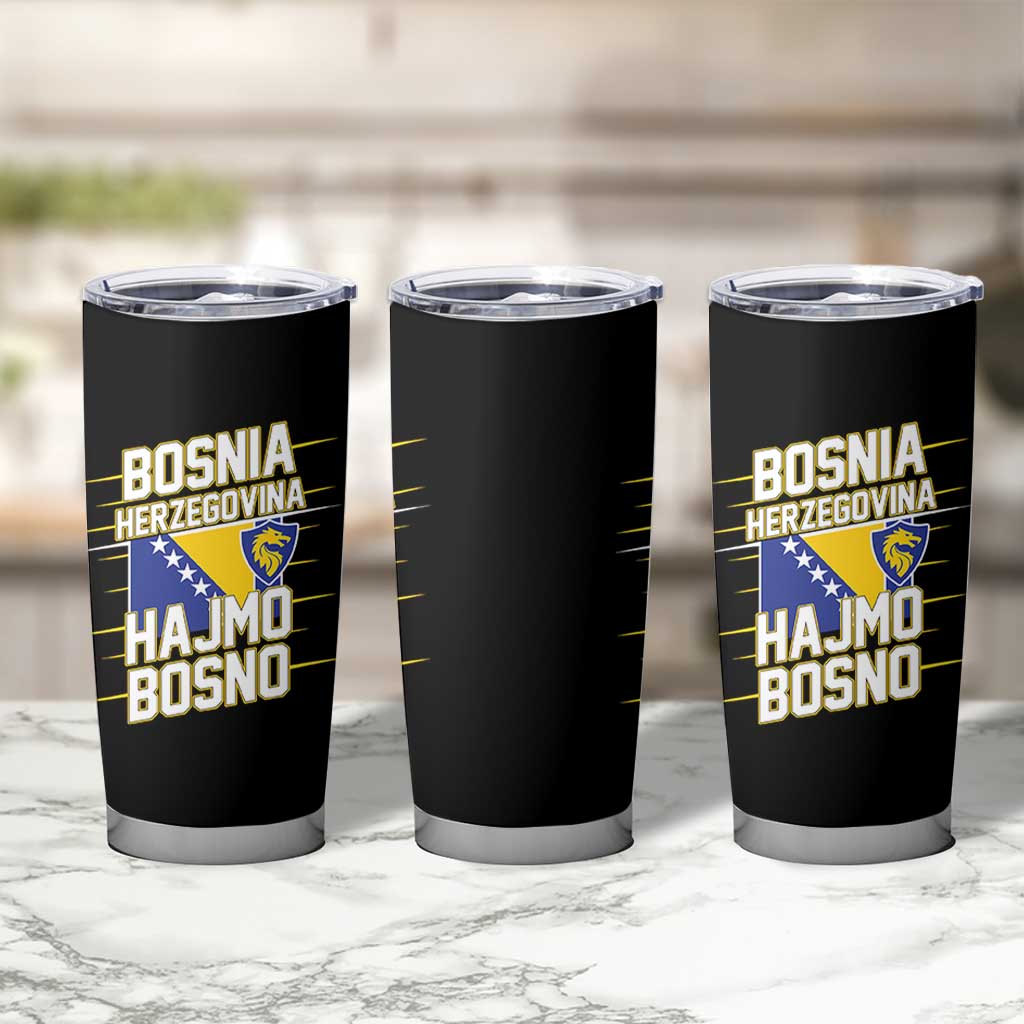 Lets Go Bosnia Herzegovina Hajmo Bosno Dragon Shield Tumbler Cup Soccer Team Pride Football Fan Heritage