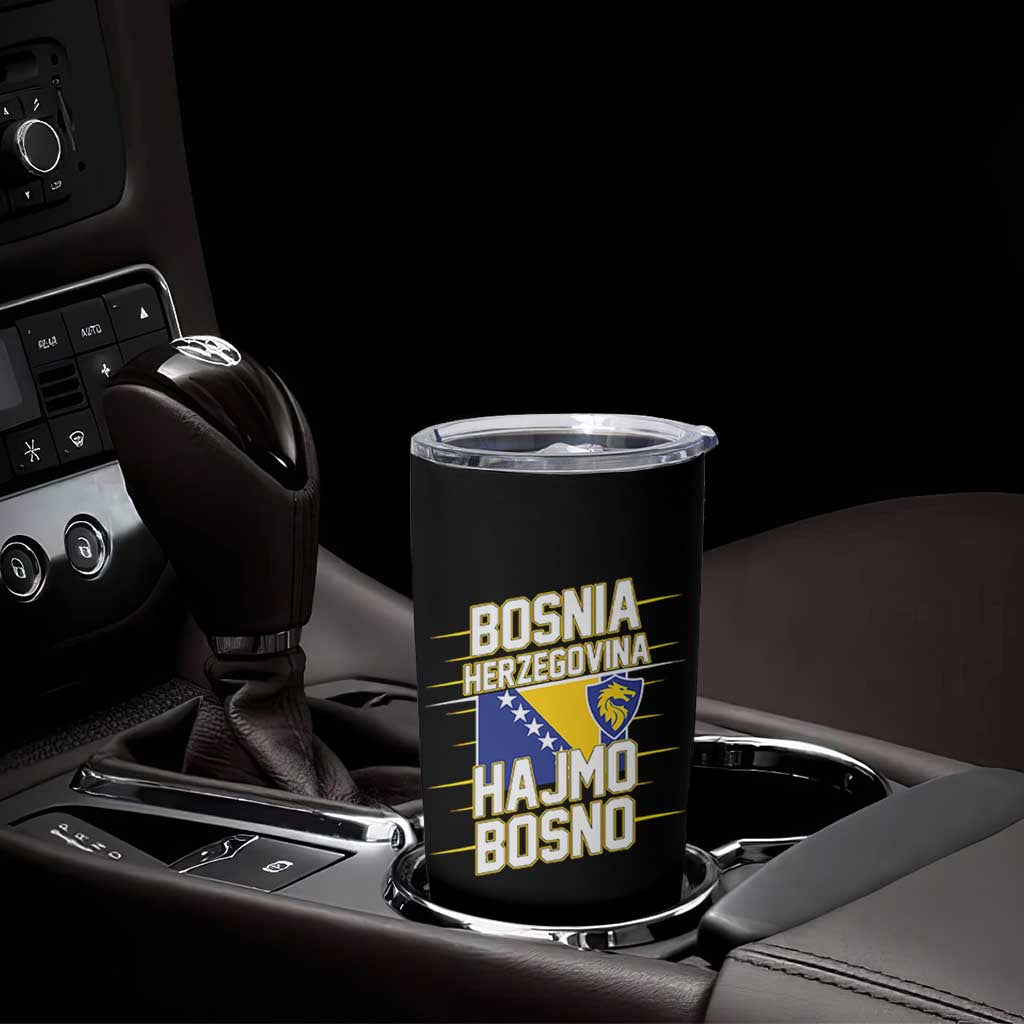 Lets Go Bosnia Herzegovina Hajmo Bosno Dragon Shield Tumbler Cup Soccer Team Pride Football Fan Heritage