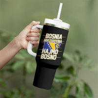 Lets Go Bosnia Herzegovina Hajmo Bosno Dragon Shield Tumbler With Handle Soccer Team Pride Football Fan Heritage