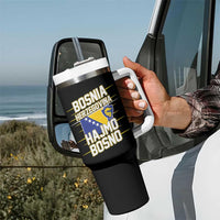 Lets Go Bosnia Herzegovina Hajmo Bosno Dragon Shield Tumbler With Handle Soccer Team Pride Football Fan Heritage