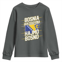 Lets Go Bosnia Herzegovina Hajmo Bosno Dragon Shield Youth Sweatshirt Soccer Team Pride Football Fan Heritage