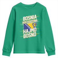 Lets Go Bosnia Herzegovina Hajmo Bosno Dragon Shield Youth Sweatshirt Soccer Team Pride Football Fan Heritage