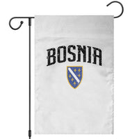 Vintage Bosnia Coat of Arms Minimalist Garden Flag Golden Lily Heritage Shield Graphic