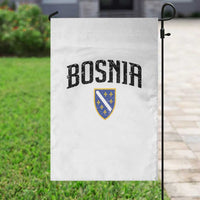Vintage Bosnia Coat of Arms Minimalist Garden Flag Golden Lily Heritage Shield Graphic